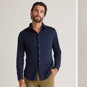 NWT QUINCE Men’s Navy Blue Button Down Shirt Size Medium